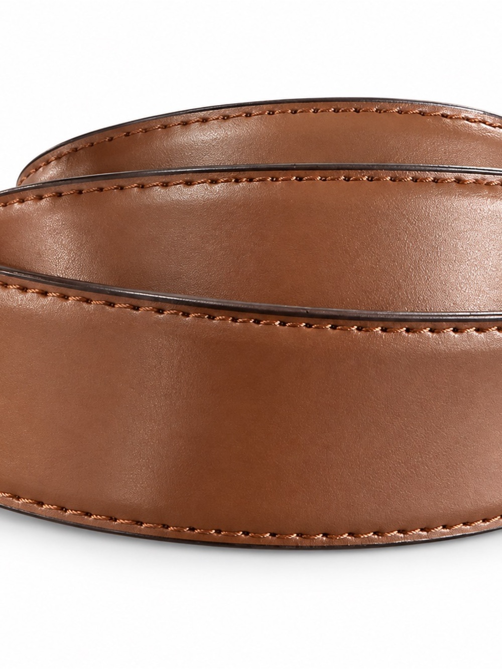 Michael Kors Tan Brown Reversible Logo Belt with Gold Buckle - Picture 3 of 7
